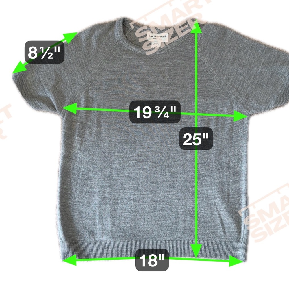 Hampshire Studio Size-Large  VINTAGE Acrylic Sweater Short‎ Sleeve Gray/Silver - Picture 12 of 14
